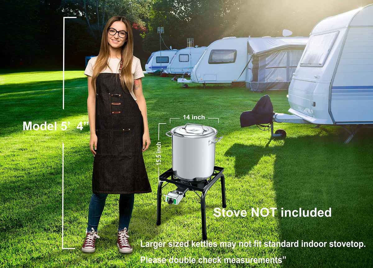 Stainless Steel Stock Pot with Steamer Basket 40 Quart Z904